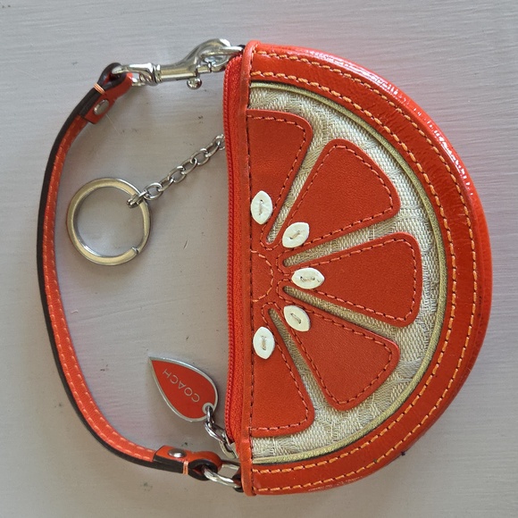 COACH Orange Slice Coin Purse Charm - Picture 5 of 8